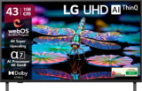 LG AI TV UA8200 108 cm (43 inch) Ultra HD (4K) LED Smart WebOS TV 2025 Edition with Alpha7 AI Processor 4K Gen8 | 4K Super Upscaling | AI Picture Pro | 4K Expression Enhancer | NEW AI Magic Remote Compatible | AI Search with MS Copilot | AI Sound Pro (9.1.2 ch) | Dolby Atmos | Chromecast Built-in(43