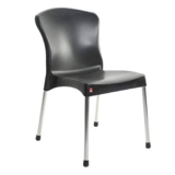 Cello Milano Chair (Black, Set of 6) | Strong and Durable | Easy to Clean | Chair for Living Room, Bed Room, Kitchen, Office Room, Outdoor | 3 Years Warranty