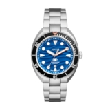 Fossil Stainless Steel Analog Blue Dial Men’s Watch-Fs6064, Band Color-Silver