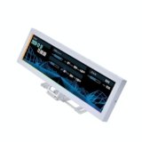 Lian Li 8.8″ Universal Screen (US88v1) for PC – Adjustable Mounting for Any Computer Setup – Customizable ARGB Frame – PC Temperature Display Panel – LCD Screen Disply – Mini Monitor – SM088W (White)
