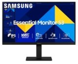 Samsung 22″ (54.6 cm) S3 Flat Monitor|Super Slim Borderless Design|IPS Panel|FHD 1920 x 1080|100 Hz|5 ms|Ports-HDMI,VGA|Game Mode|Eye Saver Mode||Wall Mountable|LS22D300GAWXXL|Black