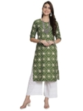 7Threads Women Kurti Fancy Trendy Bandhani Pattern Kurta Office Wear Home Wear