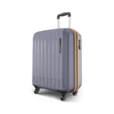 Safari Genius Alley 55cm Cabin Trolley Bag Hard Case Polypropylene, 4 Spinner Wheels, 360 Degree Wheeling Carry on Luggage, Travel Bag, Suitcase, Trolley Bags, Flintstone