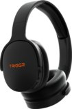 TRIGGR Trinity 2 with Dual Pairing, ENC, Fast Charge, 50H Battery, Rubber Finish, v5.3 Bluetooth(Midnight Black, On the Ear)