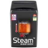 LG 9 Kg, 5 Star, Smart Inverter Technology, In-built heater with Steam, Fully Automatic Top Load Washing Machine (T90VBMB1S, Turbodrum, Stain Clean, LED Display, Smart Diagnosis, Middle Black)