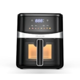 Cellecor Airflow 5.5L Air Fryer, Rapid Air Technology, 8 Preset Menu, 1500W Power, Digital Touch Control, 90% Less Oil usage, Non-Stick Basket, Auto Shut-Off.
