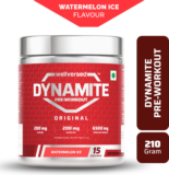 Wellversed Dynamite Pre-Workout (15 servings) | Unleash Explosive Energy Pre Workout(210 g, Watermelon Ice)