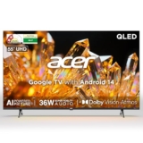 acer 139 cm (55 inches) Ultra V Series 4K Ultra HD Smart QLED Google TV AR55QDVGU2875BD