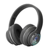 PunnkFunnk Newly Launched Astro Junior BT v5.3 Noise Cancelling Wireless Over-Ear Bluetooth Headphones Hi-Res Audio, 40mm Driver, Deep Bass, Memory Foam Ear Cups, for Kids Teens Adults(Black)