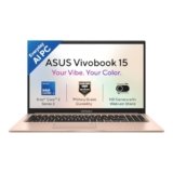 ASUS Vivobook 15 (2026),Intel Core 3 304 (Series 3-Latest Gen),Fingerprint Sensor,8GB RAM,512GB SSD,FHD,15.6″(39.6 cm),Win 11,M365 Basic(1Y),Office 2024,Terra Cotta,1.7 Kg,X1504MA-BQ424WS,AI Laptop
