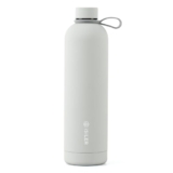 ISILER 1 liters Insulated Bottle, Stainless Steel Thermal Bottle with Silicone Handle, 24 Hours Hot and Cold, Leak Proof, Rust Proof, Vacuum Flask for Office, Home, Gym, Hiking, Trekking (Grey)