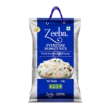 Zeeba Everyday Basmati Rice 5 Kg, Perfect for Everyday Cooking (Cooked length upto 14mm*)