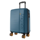 Safari Cabin Insignia 8 Wheels 55cm Size Trolley Bag, TSA Lock, Hard Case Polycarbonate, 360º Wheeling Carry-on Luggage, Travel Bag, Suitcase for Travel, Trolley Bags for Travel, Ink Blue