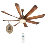 KUHL Platin D8 1200mm Stylish Power Saving BLDC Ceiling Fan with Remote | Down Light | 29W | 5 Star | High Air Flow | Low Noise | IoT – Operate via Mobile & Alexa | Reverse Mode | Teak