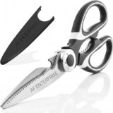 Multi Purpose Kitchen Scissors Premium Stainless Steel Heavy Duty Kitchen Shears with Bottle Opener | Food Scissors for Meat, Chicken, Seafood, Vegetables, Herbs & BBQ | Strong Grip Non-Slip Handle