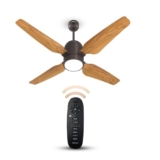 Havells 1200mm Momenta Underlight BLDC+ Ceiling Fan | Remote Controlled, Smart Fan, IoT Enabled, Alexa & Google Home Compatible | Upto 60% Energy Saving, 2 Year Warranty | (Smoke Brown Pine Wood)