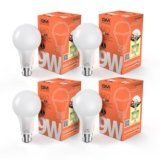 GM GEO 9 Watt LED Bulb | Excellent CRI | Zero Maintenance | High Durability | 85% Energy Saving | Surge Protection | Cool Day Light | Multiple Wattages | Eco-Friendly – Pack of 4