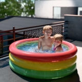 Lifelong Swimming Pool for Kids | Inflatable Sunset Glow Round Colourful Ring Portable Baby Bath tub | 2-6 Years | Indoor & Outdoor Swimming Pool for Kids (Multicolor)