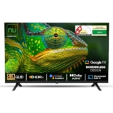 NU 108 cm (43 Inches) New 2025 Borderless Series 4K QLED Smart Google TV LED43QUGNX