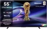 Hisense 55E75Q 139 cm (55 inch) QLED Ultra HD (4K) Smart VIDAA TV with 4 Speakers 48W Powerful Speakers| Dolby Vision Atmos| Cricket Mode(55E75Q)
