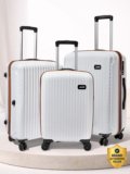 ALFA by VIP Excel Secure Hard Side Luggage | Trolley Bag With Flushed Combination Lock Cabin & Check-in Set 8 Wheels – 30 Inch