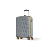 Aristocrat Comet Cabin Polycarbonate Hard Case 8-Wheel Trolley Bag, Grey