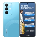 realme NARZO 90x 5G (Aqua Blue,4GB+128GB) | 7000mAh + 60W Biggest Battery & Fastest Charging in The Segment* | 144Hz Bright Display | Sony 50MP AI Rear Camera | AI Assist | 400% Ultra Boom Speaker