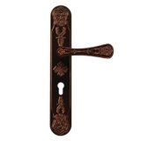 Godrej Mortise Lock | Handle Lock Set for Main & Bedroom Door| Arsa Mor 350 mm Plate Handle | 240 mm Eco Lock Body | 70 mm Eco Pin Cylinder 1CK | Antique Copper| 5 Year Warranty