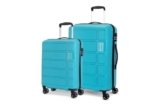 Kamiliant by American Tourister 2 Pc Harrier Edge 8W Set 56 Cm & 68 Cm – Small & Medium Polypropylene(PP) Hardside 8 Wheels Spinner Luggage Set/Trolley Bag Set (Coral Blue)