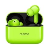 realme Buds T200 True Wireless Earbuds with Hi-Res Audio, 12.4mm Dynamic Bass Drivers, 32 dB ANC, Quad Mic, 45ms Latency, Upto 50 Hrs Playback, Fast Charge, IP55 Rated, BT 5.4 (Neon Green)