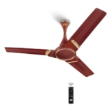 KUHL Prima A3 1200mm BLDC Ceiling Fan with Remote | INR 300 Off on Exchange | BEE 5 Rated & ISI Marked| High Airflow | Saves up to 65% Electricity | 5-Year Warranty | Brown