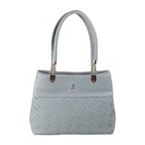 Mochi Light Blue Faux Leather Premium Zipper Casual Shoulder Bag For Women (66-7210)