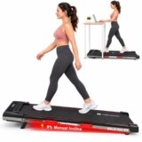 MAXPRO Walking Pad 3.5HP BLDC Motor Treadmill for Home use | 12km/hr Speed | 110kgs Max. User Weight | 8% Incline| LED Display, Shock Absorbtion, Compact underdesk Treadmill for Home Gym