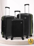 ALFA by VIP Excel Secure Hard Side Luggage | Trolley Bag With Flushed Combination Lock Cabin & Check-in Set 8 Wheels – 30 Inch
