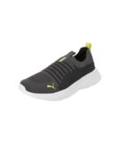 Puma Mens Kardio Slipon Black-Dark Coal-Lime Sheen Sneaker – 7 UK (39713101)