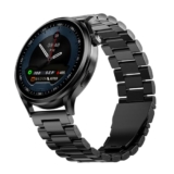 Boat Lunar Discovery Pro, 1.39″ Display, Premium Metal Build, Round Dial, Emergency SOS, Functional Crown, Multiple Sports Modes, HR,SpO2 & Sleep Tracking, Smart Watch for Men & Women (Steel Black)