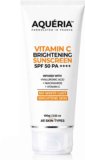 Aqueria Sunscreen – SPF 50 PA++++ 3-in-1 Bright Detan Sunscreen | Vitamin C, Niacinamide & Hyaluronic Acid(100 g)