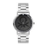 United Colors of Benetton Men Black Round Brass Dial Analogue Watch- UWUCG1302