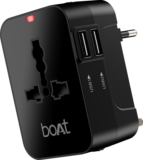 boAt 10 W Quick Charge 3 A Multi-pin Wall Charger for Mobile(Carbon Black)