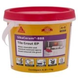 SIKA – SikaCeram 888 Tile Grout EP – Coloured tile grout and tile adhesive – Water cleanable and chemical resistant – Stainless and colourfast – Light ivory – 1kg