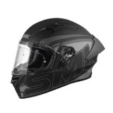 SMK Stellar Sports Stage Full Face Helmet with Pinlock Fited (Ma262)-L, Black