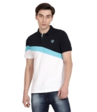 AWG ALL WEATHER GEAR Men’s Polo T Shirt White-Navy Blue