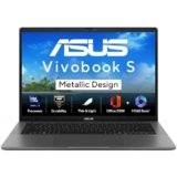 ASUS Vivobook S14,Intel Core Ultra 7 255H (Series 2),Intel iGPU,16GB RAM,512GB SSD,FHD+,14″,60Hz,Windows 11,M365 Basic (1Year),Office Home 2024,Matte Gray,1.4 Kg,S3407CA-LY083WS,Metallic Design Laptop