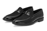 Massari Men’s PU Leather Moccasin Formal Shoes SWAT73 Black-8