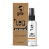 Beardo Hair Serum 50ml for Instant Shine & Anti-frizz with Argan Oil, Made for Men’s Hair, Super Light-weight | Provides shine, smoothness and damage protection | Frizz-Free Hair Serum for Men