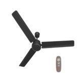 Havells REO BLDC 1200MM 5 Star Rated Ceiling Fan| Air Flow: 220 CMM| Speed: 350 RPM|Watt: 33W| Reverse Rotation Mode| Timer Setting| 2 Year Door Step Warranty By Manufacturer (Unnovate, Matte Black)