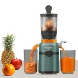 Crompton Ameo Fresh | Cold Press Juicer | 200 W Slow juicing motor | Juicer | Nutri Fresh Technology | Juicing jar | Pulp Collector | Black & Emerald Color | Smart safety lock | 2 years warranty