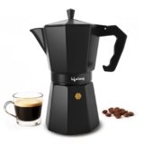 Lifelong 2-in-1 Moka Pot 300ml Coffee Maker | 6 Cup Stovetop & Induction Espresso Maker | Coffee Maker for Home | South Indian Kaapi Maker | For Ground Coffee, Coffee Beans & Pepper| Cool Touch Handle