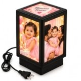 Personalized Rotating Photo Lamp with 4 Photos | Customised 360 Degree LED Memory Lamp | Birthday, Anniversary, Wedding Gift for Couple, Kids, Parents & Family