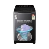 Haier 9 Kg Oceanus Wave Drum 15 Min Quick Wash Fully Automatic Top Load Washing Machine, Dark Jade Silver (ETL90-C8S8)
